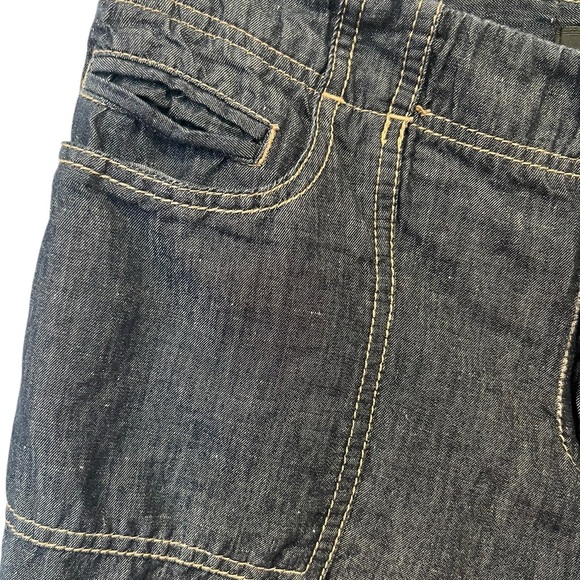 Talbots Straight Leg Lightweight Linen Blend Cropped High Rise Coastal Jeans 12P - Picture 5 of 12